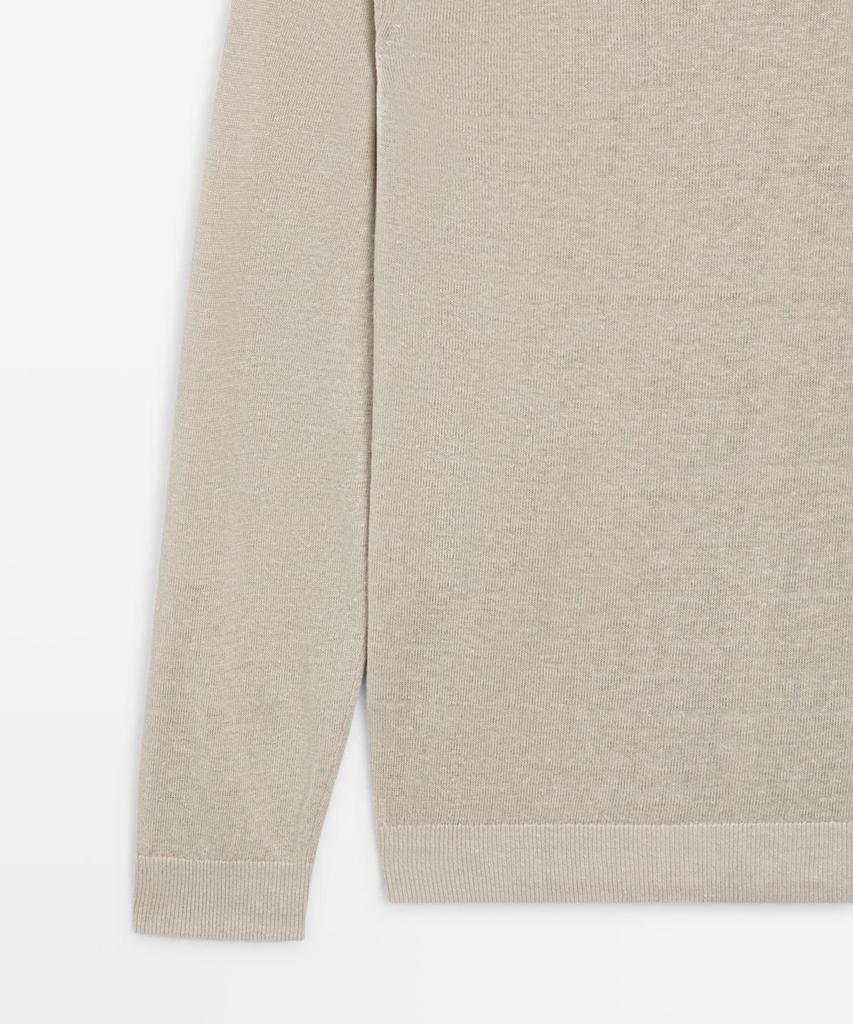 Masimodutti Linen Round Neck Knit