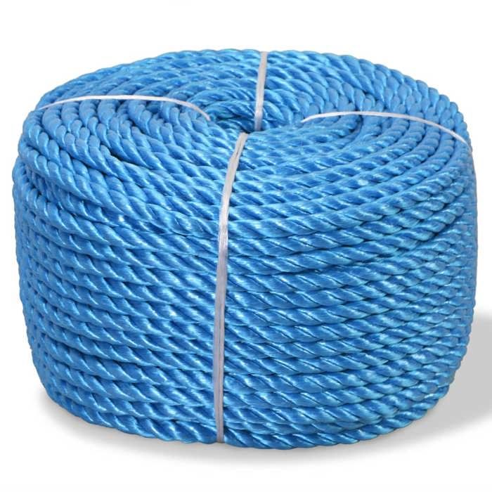 VidaXL Twisted Polypropylene Rope 14 Mm 100 M Blue Garden Cordage Cord 143848
