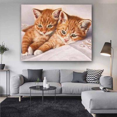 5d Cat Cartoon Diy Diamants Embroidery Animal Mosaic Decorate Broderies Diamond Painting