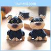 Cute Bee Dog Stuffed Toy Keychain Soft Plush Backpack Accessory Animal Doll Gift For Children