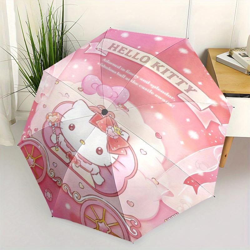

Hello Kitty Cloud Car Automatic Opening and Closing Umbrella - Lightweight 3-Fold Design, Suitable for Fans, Travel, Daily Use - Official Product, Int