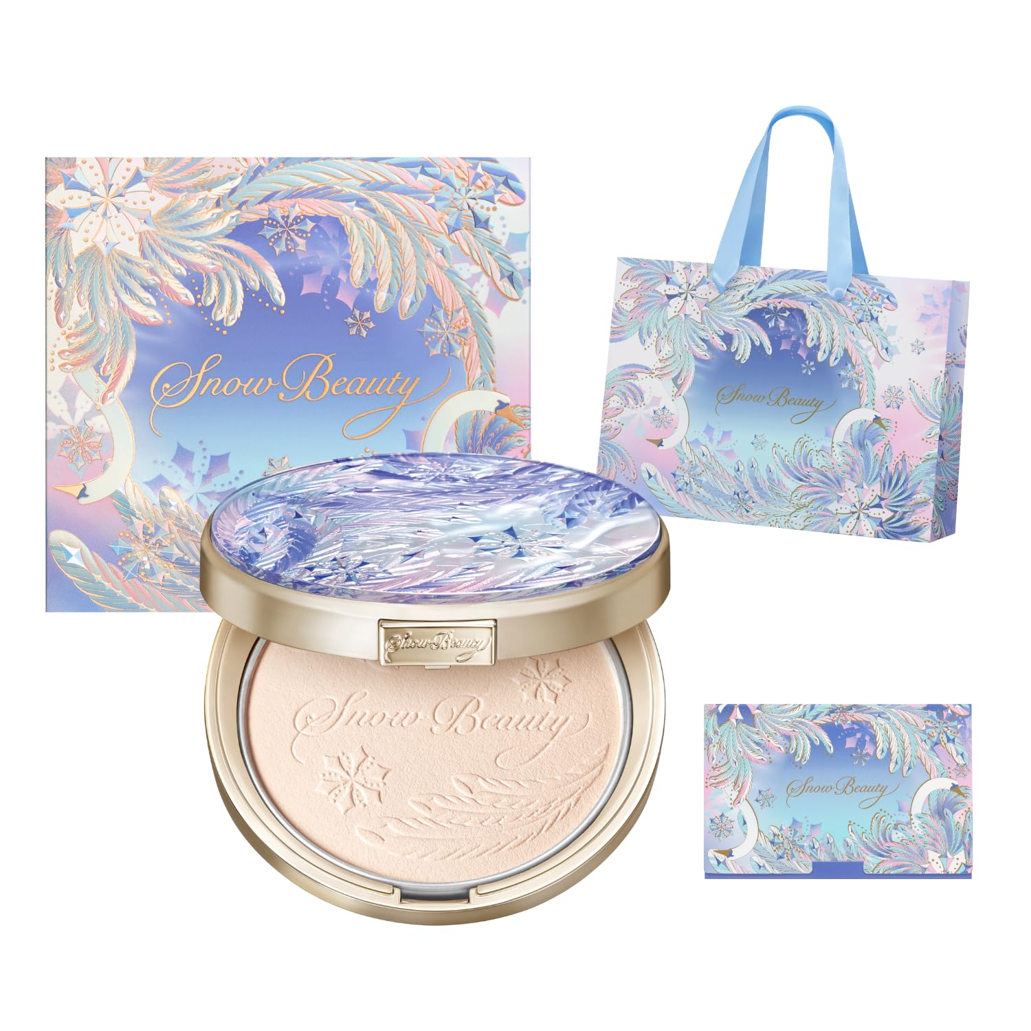 

Snow Beauty Brightening Skin Care Powder A Limited Set Face powder 25g special paper powder shopping bag Floral aroma clear prevents rough skin Can be