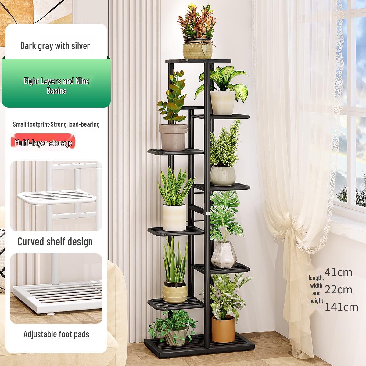 

Европейская кованая железная подставка для цветов - Многоярусная подставка для суккулентов и горшков для помещений/улицы