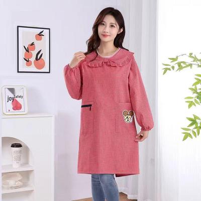 Korean Style Stain-Resistant Long Sleeve Kitchen Apron