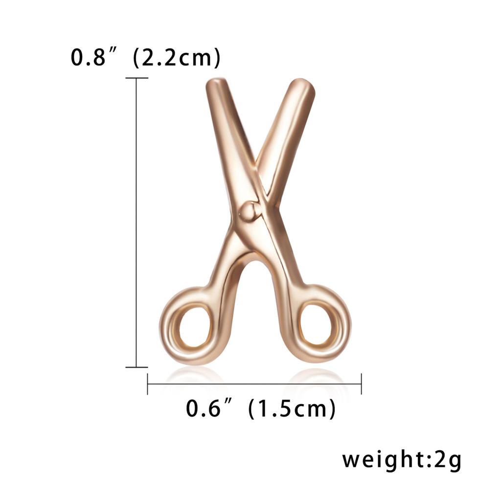 Rinhoo Cute Small Shovel Shaped Brooches For Women Creative Gold Color Rhinestone Shovel Lapel Pins Metal Button Badge Jewelry