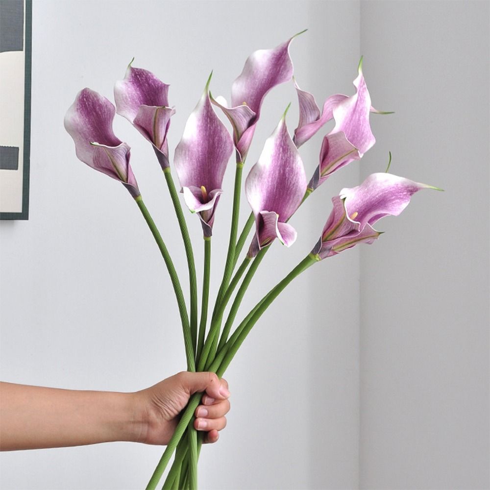 Real Touch Simulation Calla Lily EVA Faux Flower New Floral Arrangement  Home Decoration