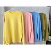 Fauler Stil Rundhals Faux Nerz Pullover Damen Frühling Herbst Locker Gestricktes Oberteil Premium Langarm Pullover