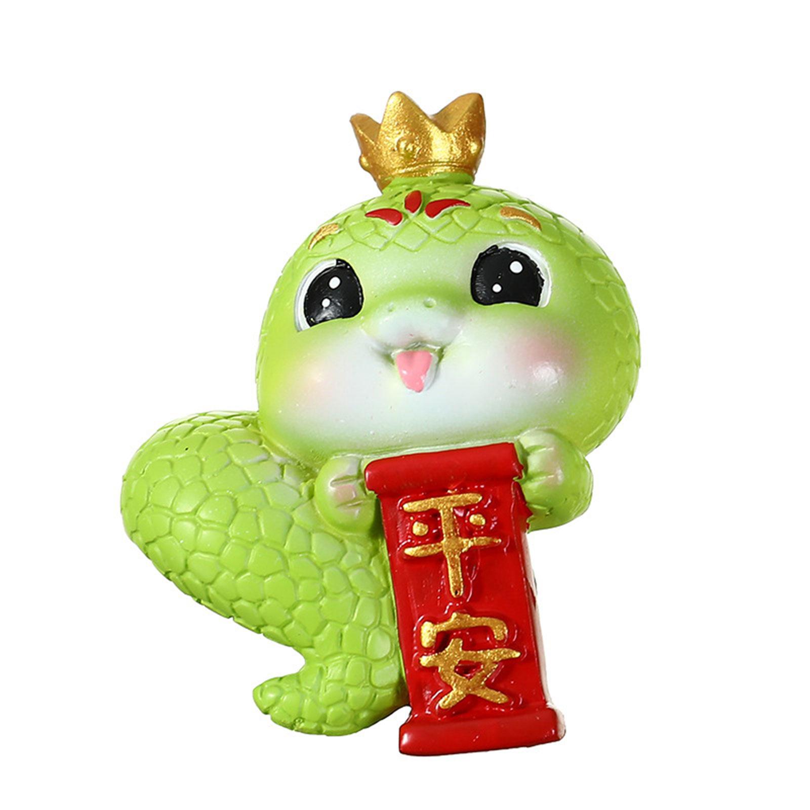 

Смолы Китайская фигурка змеи Статуэтка года змеи Фэншуй слиток Скульптура животного для новогоднего украшения дома B