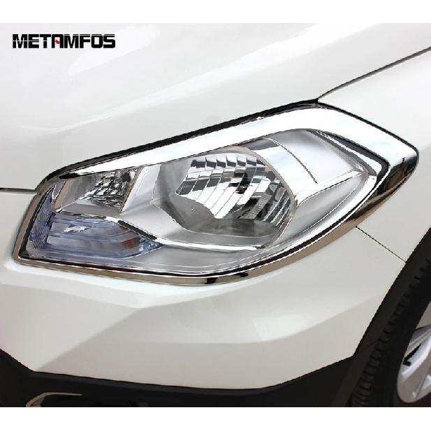 Per Suzuki SX4 S-Cross Crossover 2013 2014 2015 Cromato Copertura Lampada Faro Fari Cornice Protettiva Accessori Esterni