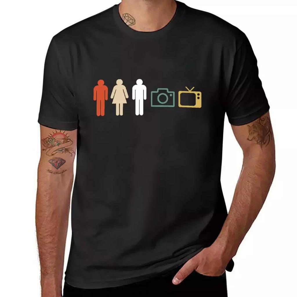 Person woman man camera Tv T-Shirt quick drying blacks funny t shirts for men