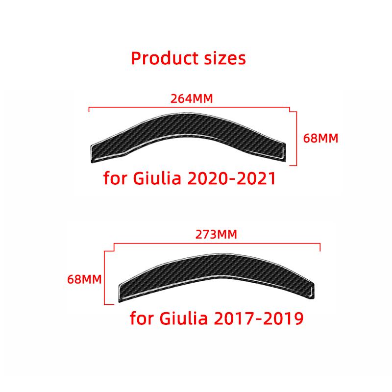 Lenkradabdeckung oben Dekorationsstreifen Kohlefaser-Autoaufkleber für Alfa Romeo Giulia 2017- Innenausstattung