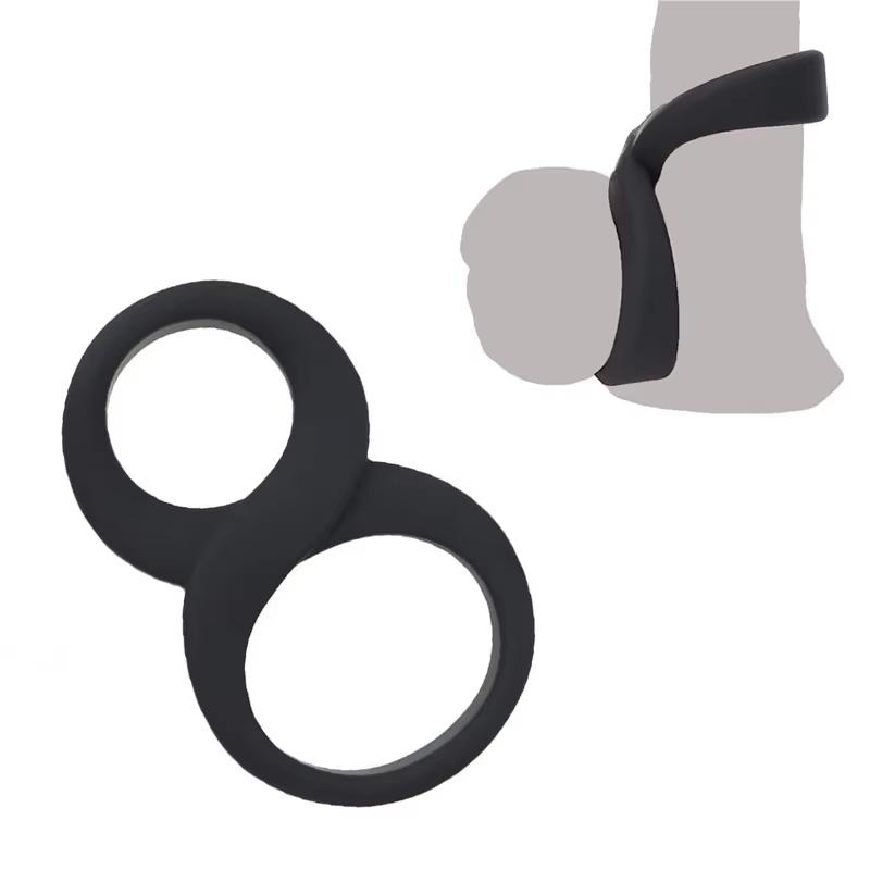 Silicone Cock Ring Delayed Ejaculation Double Penis Ring Sexys Towys for Men 18+ Dick Ring Adult Toys Penis Lock Sex Toy Shop.