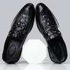 Men's Formal Business Crocodile Pattern Leather Shoes, Large Size 47, Wenzhou Cowhide.