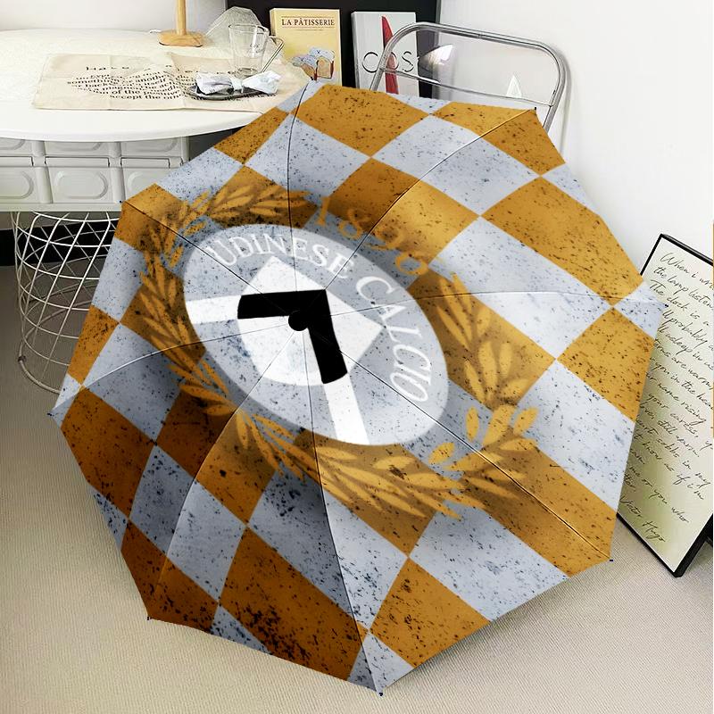Udinese Calcio Crest Umbrella 8-Frame for Travel, Camping, Casual Lightweight Portable Umbrella, Essential for Every Family Holidays Gift
