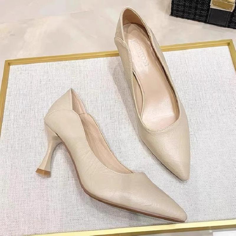 New Pointed-Toe Soft Outdoor Elegant And Fashionable Women'S High Heels With The Same Style As The Internet Celebrity