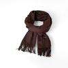 Two-Life Women's Solid Color Imitation Cashmere Scarf - Korean Style, Two-Way Shawl & Neck Gaiter for Autumn/Winter.