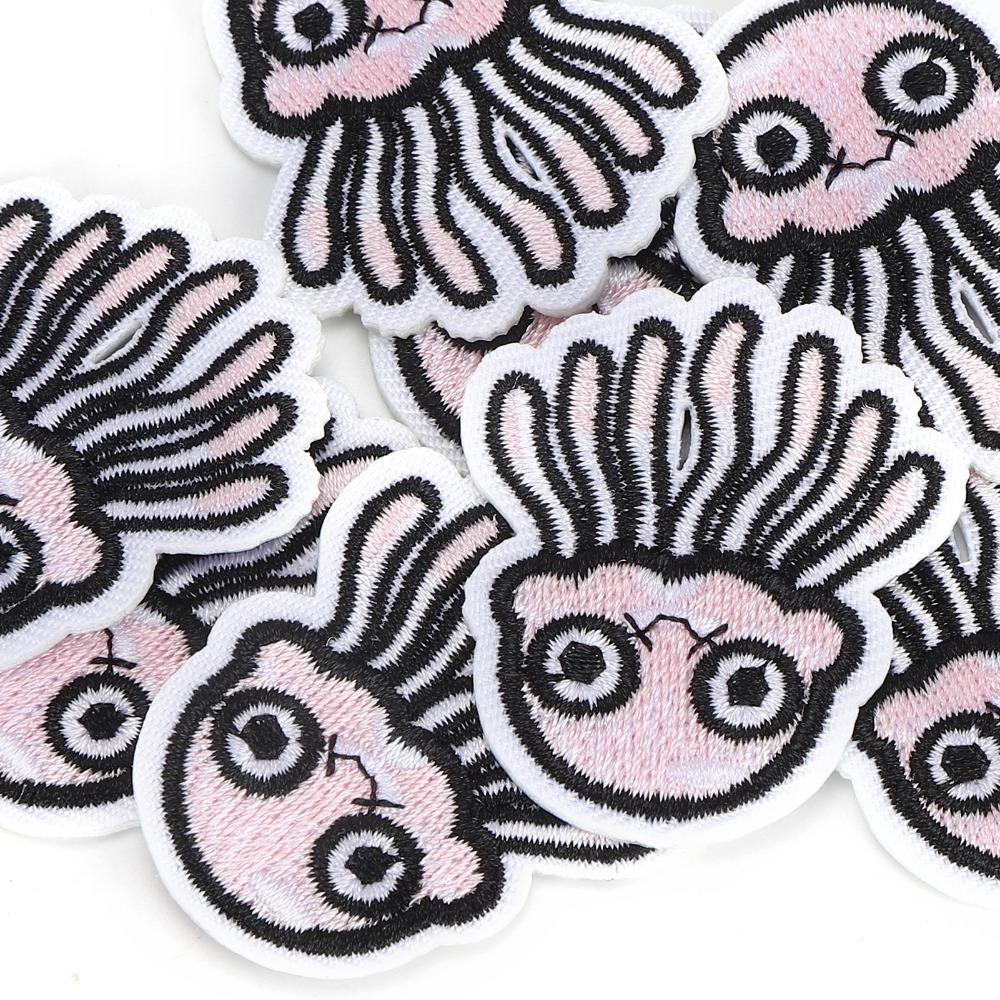 10Pcs Embroidered Design Embroidery Patches Strong Adhesive Iron On Patches Cloth Stickers  For Hats