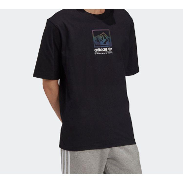 Adidas Originals Trefoil Sport Round Neck Short Sleeve T-Shirt Men Tops Black GP1115