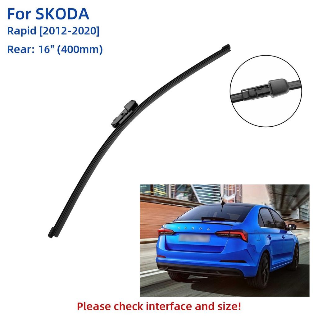 3PCS für SKODA Rapid 2012-2020 24"+16"+16" vorne hinten Wischerblätter Windschutzscheibe Windschutz Fensterschneider Zubehör 2014 2015 2016 2017 2018 2019 2020