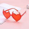 Devil Ear Heart Shape Sunglasses Halloween Decoration Cosplay Glasses Sun Glasses  for Women Men