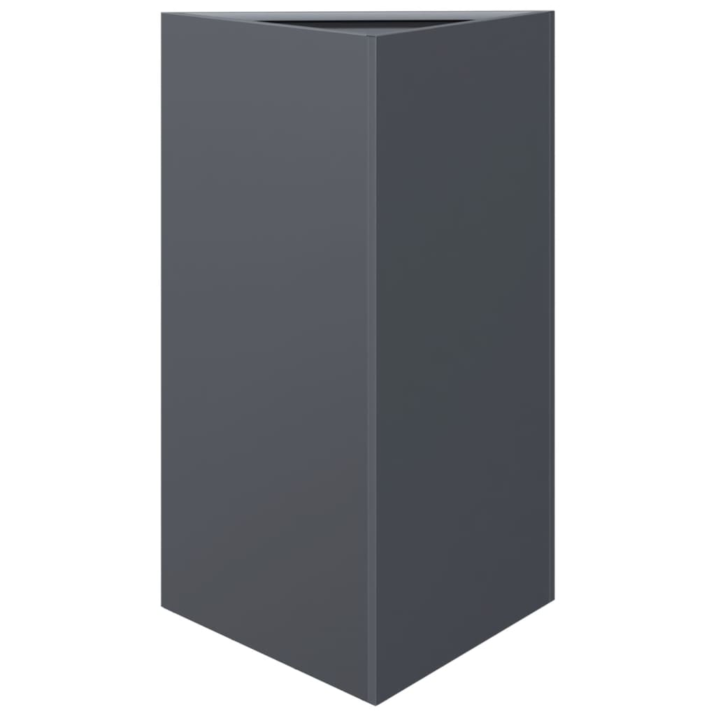 Vidaxl Garden Planters, 2 Pcs, Anthracite, Triangular, 50X43X75 Cm