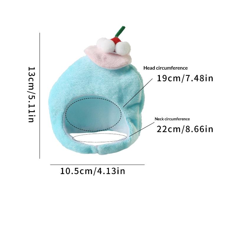 Pet Cat Fruit Plush Hat Cute Creative Pet Head Cover Funny Dress Up Cat Dog Hat Headgear Clothing Accessories Pet Supplies
