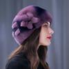 Women’s Hat High-end Hats Fashionable and Luxurious Hats Warm Ear Protection Hats for Middle-aged and Elderly People