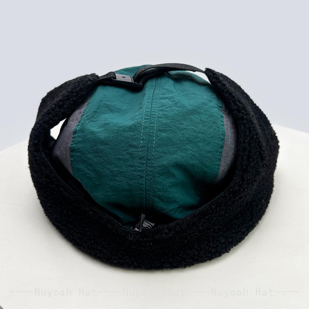 And Women Fast Drying Color Contrast Vintage Baseball Caps Sun Protection Polar Fleece-Lined Heat Retaining Outdoor Use Bomber Caps All-Match