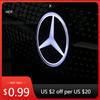 Naklejka Samochodowa Na Grill Przedni Logo Światło 3D LED Odznaka Dla Mercedes Benz W447 Klasa V VITO Emblemat Świecąca Dekoracja