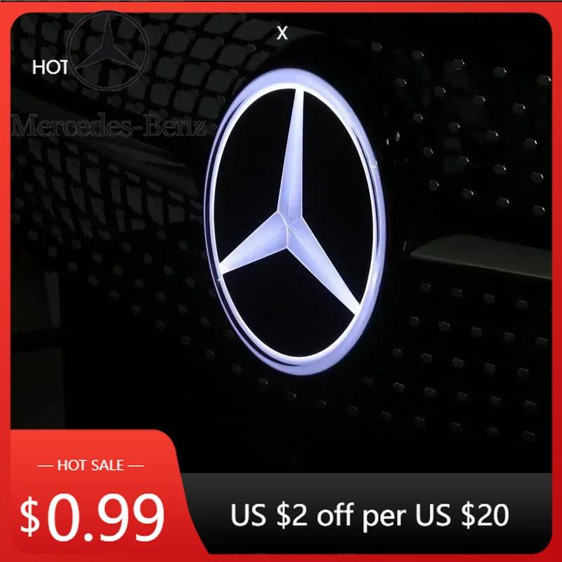 Naklejka Samochodowa Na Grill Przedni Logo Światło 3D LED Odznaka Dla Mercedes Benz W447 Klasa V VITO Emblemat Świecąca Dekoracja