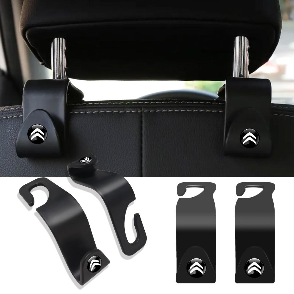 VYTR5 2pcs ABS Car Seat Hook Storage Hook Auto Accessories For Citroen C1 C3 C4 C4L C5 C6 VTS C-Elysee C4-Picasso Aircross Berlingo C8