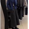 Women's High-Waisted Woolen Wide-Leg Pants - Slimming, Casual, Spring/Autumn Wear