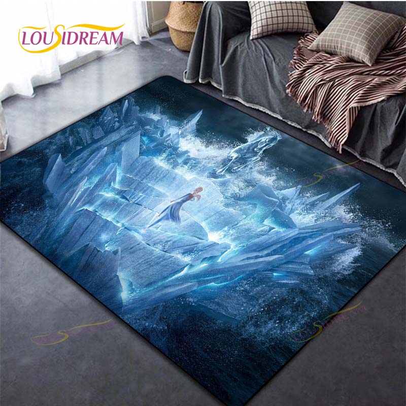 Frozen Carpet Anime Rug Kids Carpets Living Room Tea Table Mats Bedroom Rug Washable Floor Mats Household Area Mat Cute Rug
