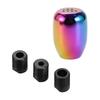 A ABSOPRO Universal Shift Knob Gear Shift Knob for Manual Transmission Vehicles with 3 Aluminum Multicolor 5.4cm 6-Speed Adapters, Alloy,
