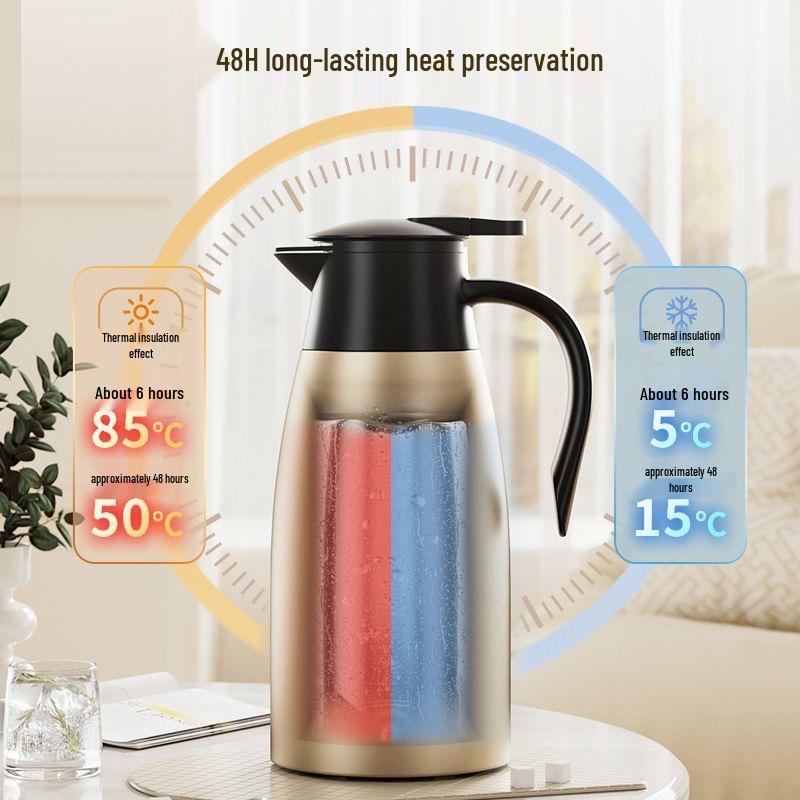 Large Capacity 316 Stainless Steel Insulated Teapot Thermos for Dormitory and Home Use