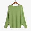 Autumn Batwing Long Sleeve Knitted Sweater Casual Slash Neck Solid Warm Pullover Fashion 18 Colors Loose Jumpers Tops