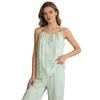 Bamboo fiber pajamas women's summer new suspender trousers simple and fashionable  age-reducing loungewear suit