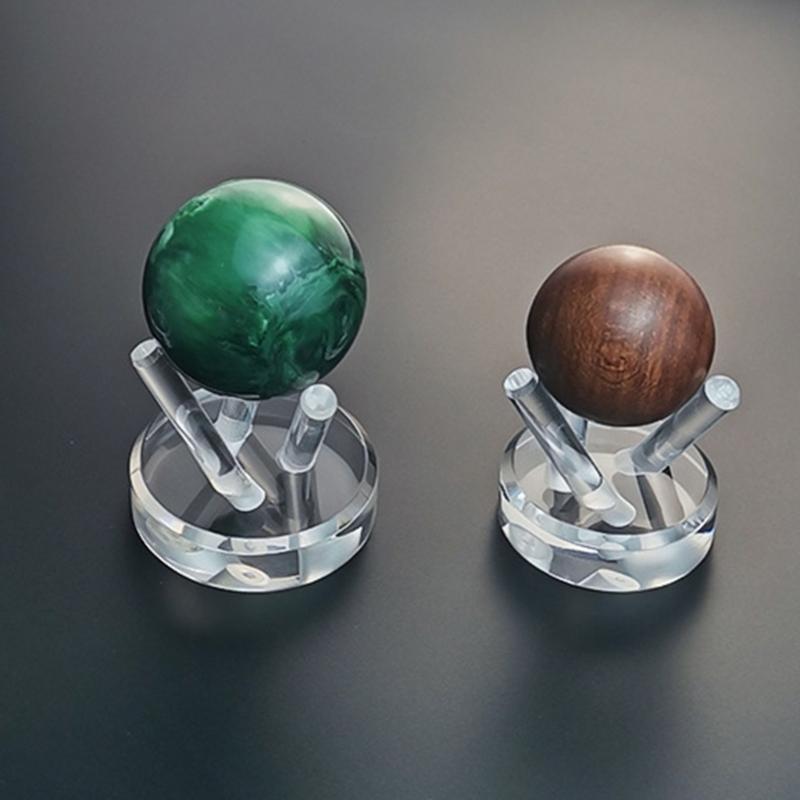 5/7cm High Three Legs Baseball Holder With Clear Base No Tool Needed Souvenirs Display Rack for Home Shop Decoration