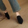 Krazing Pot Sheep Suede Autumn Winter Shoes low Heels slip on Size 43 Size 42 Pointed Toe Deep Mouth Pumps