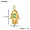 CARLIDANA Pink Blue Enamel Hamsa Hand Charms Gold Plated Charms Religious Muslim Islamic Hand of Fatima Charms DIY Jewelry