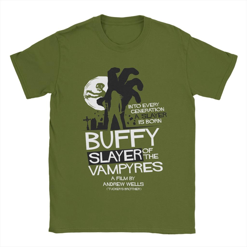 Buffys The Vampire Slayers T Shirts Men Cotton Funny T-Shirts Crewneck Tee Shirt Short Sleeve Clothing 4XL 5XL 6XL