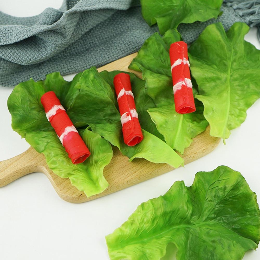 False Lifelike Realistic Artificial DIY Vegetable Model Lettuce Leaves Kids Toy Lettuce Adornment