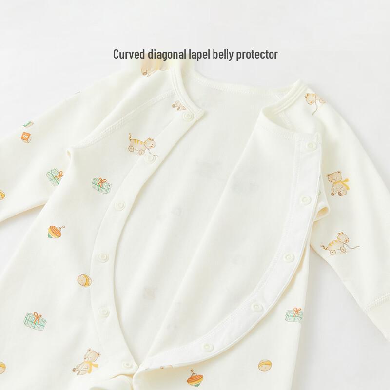 Baby Unisex Langarm-Strampler aus reiner Baumwolle