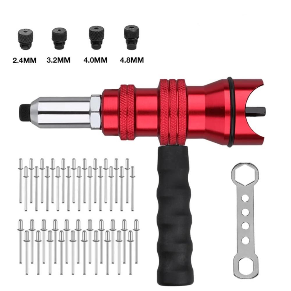 Aluminum Zinc Zinc Alloy Rivet Adapter Removable Plastic Handle Cordless Rivet Riveting Machine Furniture