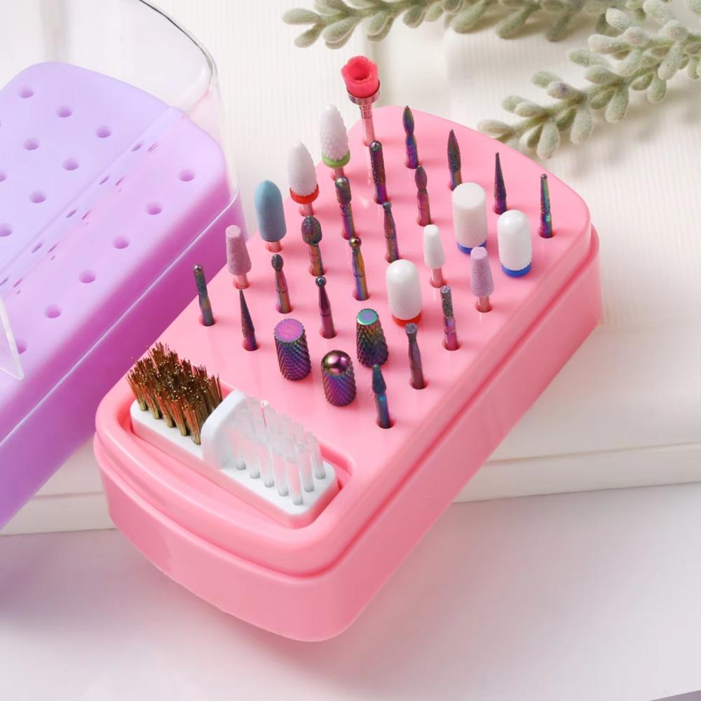 30 Holes Nail Art Display Stand Nail Salon Nail Art Drill Bit Holder Beauty Exhibition