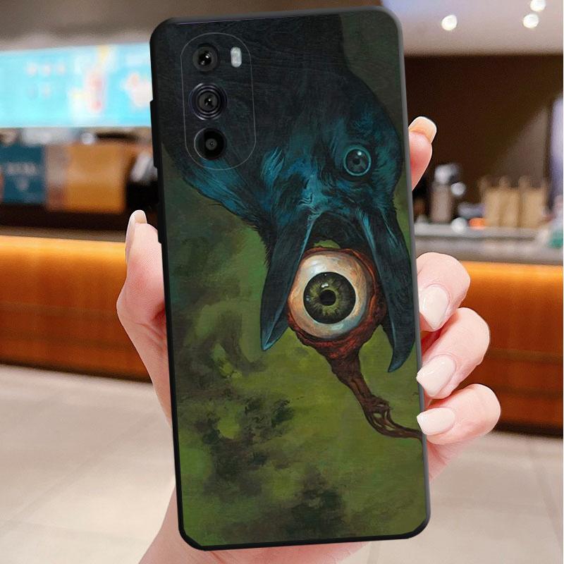 Trippy Blue Alien Eyes Phone Case For Motorola Edge 60 50 40 Pro 60 50 40 30 Ultra Neo Fusion Moto G Play G Stylus G Carcasas