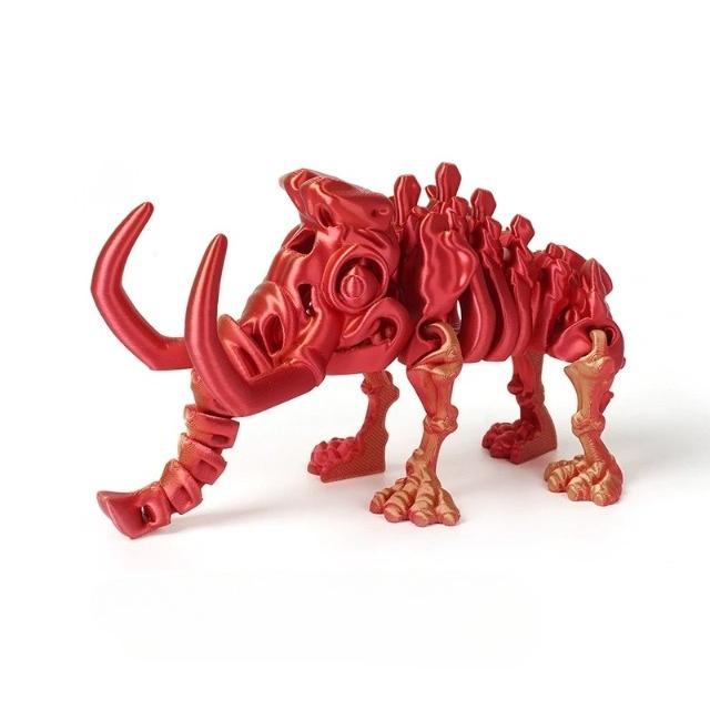 3D Printing Mammoth Dinosaur Model – Full Jointed Movable Figurine, Realistic Desktop Craft Ornament & Gift