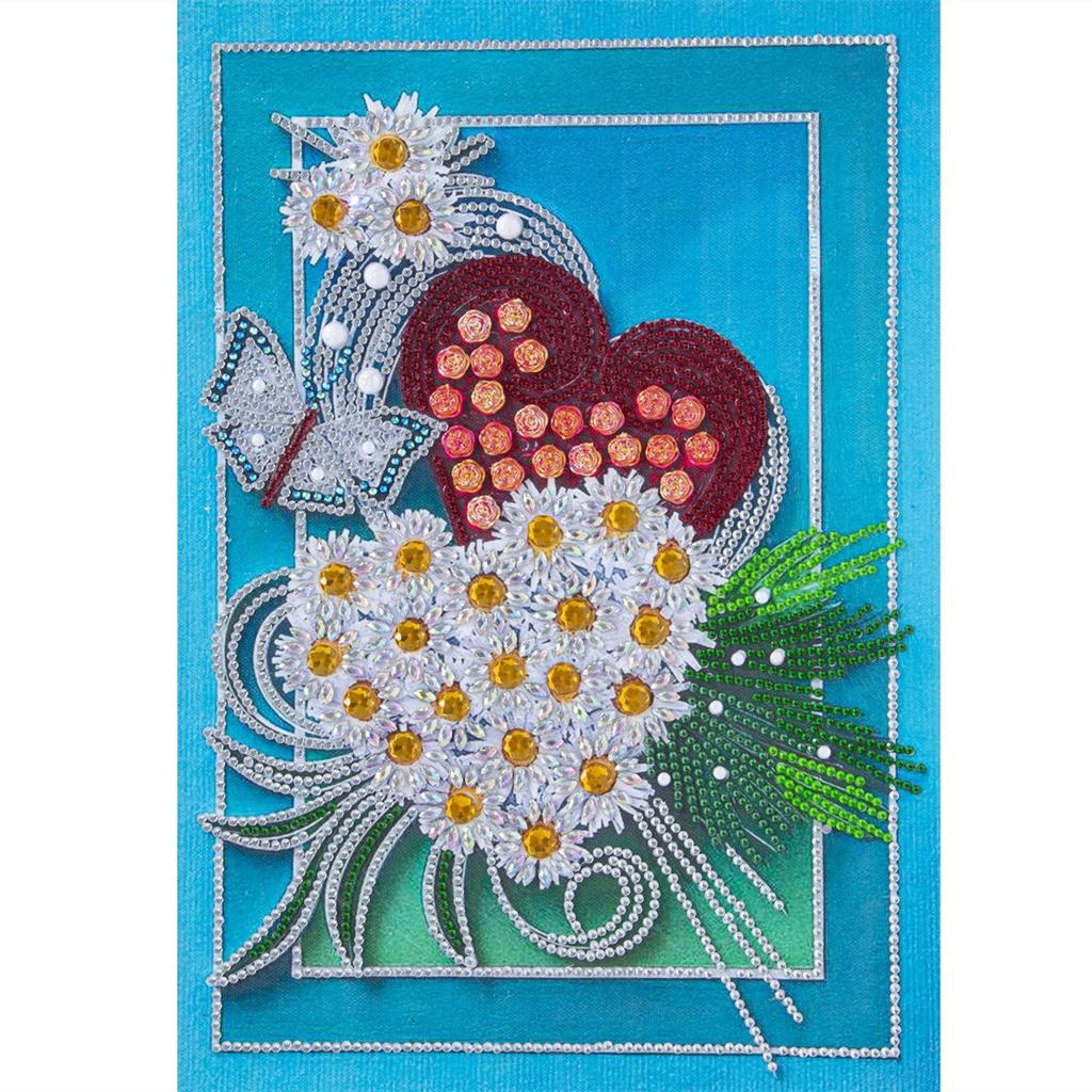 Ny spesiell form diamantmaleri Blomst Scenisk mønster DIY 5D Del Drill Kryssstingsett Krystallkunst Rhinestone Broderi