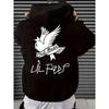 Sudadera Con Capucha Y Cordón Unisex, Con Estampado Gráfico De Corazón, Pájaro Y Cruz, Estilo Vintage De Tatuaje, Ropa Urbana, Top Casu