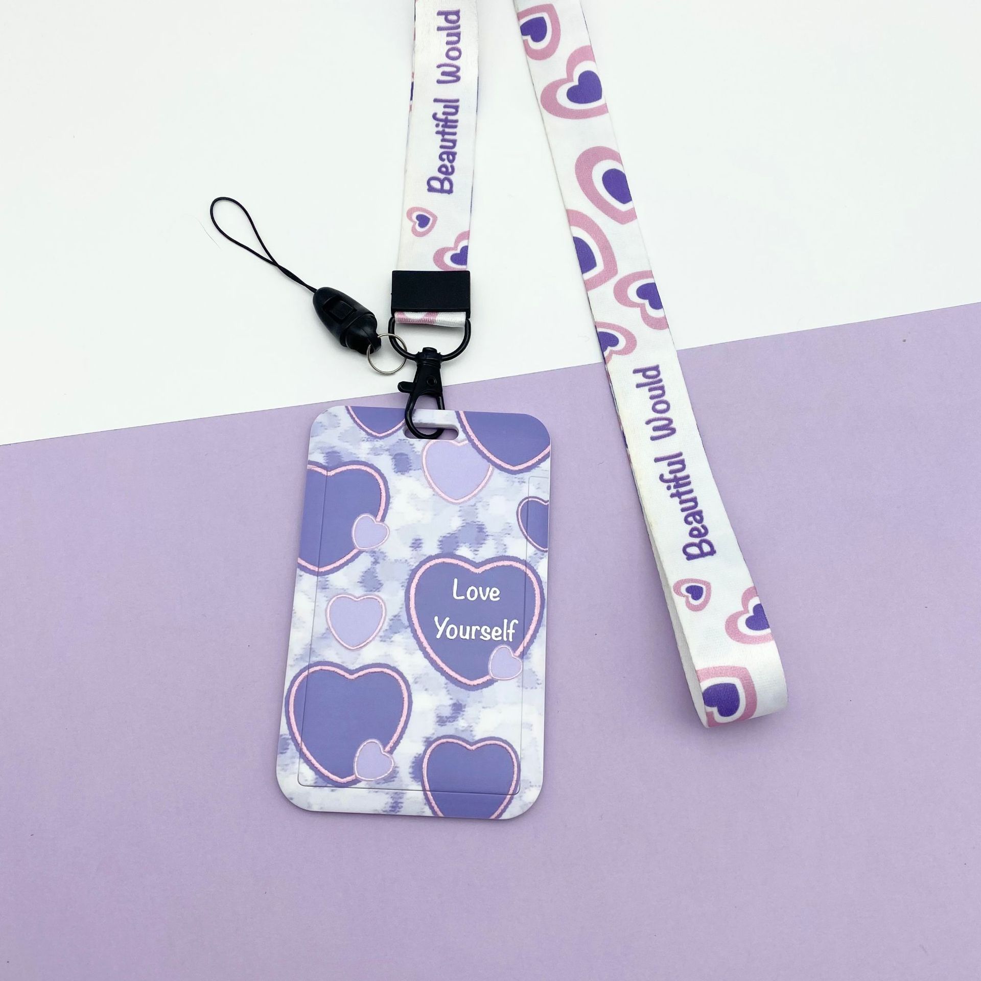 

Модный ремешок с красивыми цветами, держатель для кредитных карт, студенческий женский дорожный банк, автобус, визитная карточка, значок